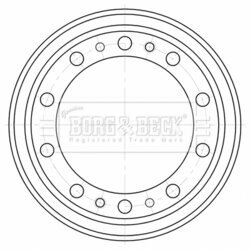 Brzdový bubon BORG & BECK BBR32573 - obr. 1