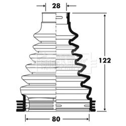 Manžeta hnacieho hriadeľa - opravná sada BORG & BECK BCB2812