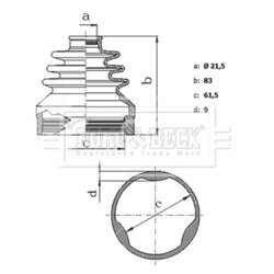 Manžeta hnacieho hriadeľa - opravná sada BORG & BECK BCB6156 - obr. 1