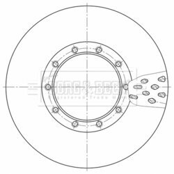 Brzdový kotúč BORG & BECK BBD32596