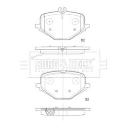 Sada brzdových platničiek kotúčovej brzdy BORG & BECK BBP2888