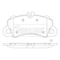 Sada brzdových platničiek kotúčovej brzdy BORG & BECK BBP2900
