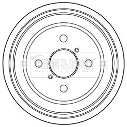 Brzdový bubon BORG & BECK BBR7217