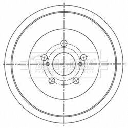 Brzdový bubon BORG & BECK BBR7276