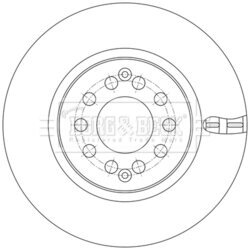 Brzdový kotúč BORG & BECK BBD5603 - obr. 1