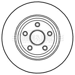 Brzdový kotúč BORG & BECK BBD6005S