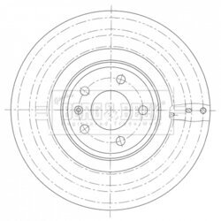 Brzdový kotúč BORG & BECK BBD6122S