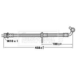 Brzdová hadica BORG & BECK BBH7443 - obr. 1
