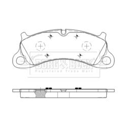 Sada brzdových platničiek kotúčovej brzdy BORG & BECK BBP2619