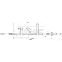 Ťažné lanko parkovacej brzdy BORG & BECK BKB3902 - obr. 1