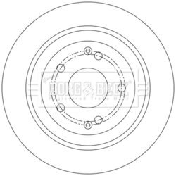 Brzdový kotúč BORG & BECK BBD5571 - obr. 1