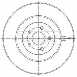 Brzdový kotúč BORG & BECK BBD6209S