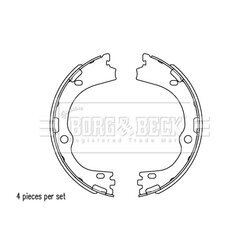 Sada brzd. čeľustí parkov. brzdy BORG & BECK BBS6531 - obr. 1