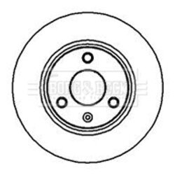 Brzdový kotúč BORG & BECK BBD4974 - obr. 1