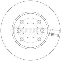 Brzdový kotúč BORG & BECK BBD5588 - obr. 1