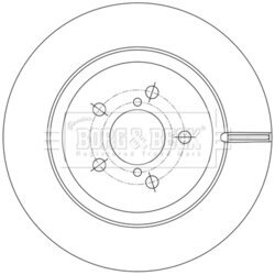 Brzdový kotúč BORG & BECK BBD5602 - obr. 1
