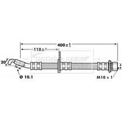Brzdová hadica BORG & BECK BBH7255 - obr. 1