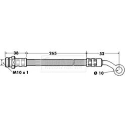 Brzdová hadica BORG & BECK BBH7460 - obr. 1
