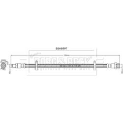Brzdová hadica BORG & BECK BBH8997