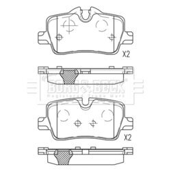 Sada brzdových platničiek kotúčovej brzdy BORG & BECK BBP2842 - obr. 1