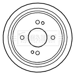 Brzdový bubon BORG & BECK BBR7241