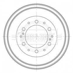 Brzdový bubon BORG & BECK BBR7261