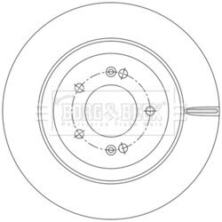 Brzdový kotúč BORG & BECK BBD5583 - obr. 1