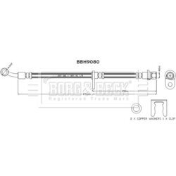 Brzdová hadica BORG & BECK BBH9080