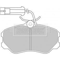 Sada brzdových platničiek kotúčovej brzdy BORG & BECK BBP1142