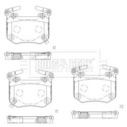 Sada brzdových platničiek kotúčovej brzdy BORG & BECK BBP2679