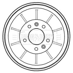 Brzdový bubon BORG & BECK BBR7203