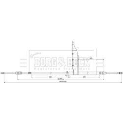 Ťažné lanko parkovacej brzdy BORG & BECK BKB3898 - obr. 1