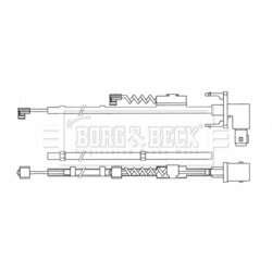 Výstražný kontakt opotrebenia brzdového obloženia BORG & BECK BWL33093