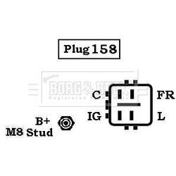 Alternátor BORG & BECK BBA3042 - obr. 2