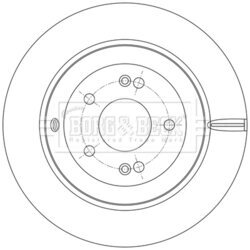 Brzdový kotúč BORG & BECK BBD5545 - obr. 1