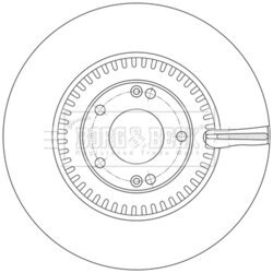 Brzdový kotúč BORG & BECK BBD6247S - obr. 1