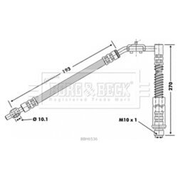 Brzdová hadica BORG & BECK BBH6536