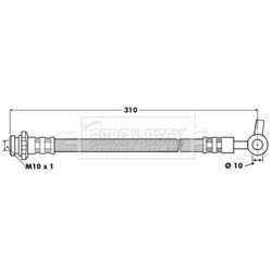 Brzdová hadica BORG & BECK BBH7509