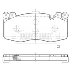 Sada brzdových platničiek kotúčovej brzdy BORG & BECK BBP2848 - obr. 1