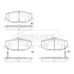Sada brzdových platničiek kotúčovej brzdy BORG & BECK BBP2879