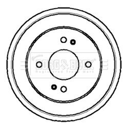 Brzdový bubon BORG & BECK BBR7006