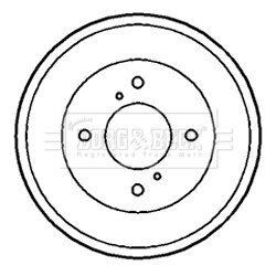 Brzdový bubon BORG & BECK BBR7165