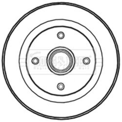 Brzdový bubon BORG & BECK BBR7208