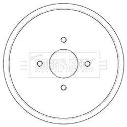 Brzdový bubon BORG & BECK BBR7252