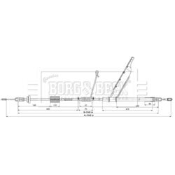 Ťažné lanko parkovacej brzdy BORG & BECK BKB3897 - obr. 1