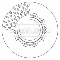 Brzdový kotúč BORG & BECK BBD32654