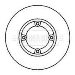 Brzdový kotúč BORG & BECK BBD4136
