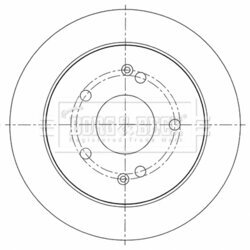 Brzdový kotúč BORG & BECK BBD5452
