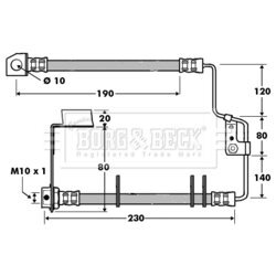 Brzdová hadica BORG & BECK BBH7416
