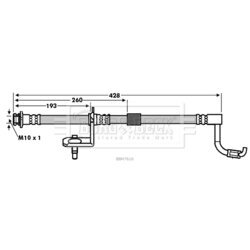 Brzdová hadica BORG & BECK BBH7616